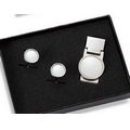 Golf Ball Money Clip and Rounded Golf Ball Cufflink Set with Gift Box